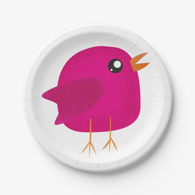 Kids cute birdy   paper plate (Front)
