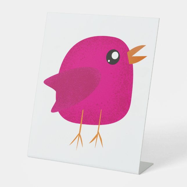 Kids cute birdy   pedestal sign (Front)