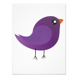 Kids cute birdy photo print