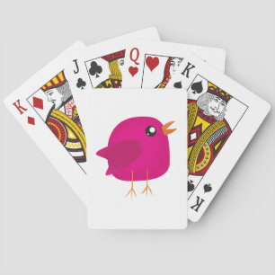 Kids cute birdy  playing cards