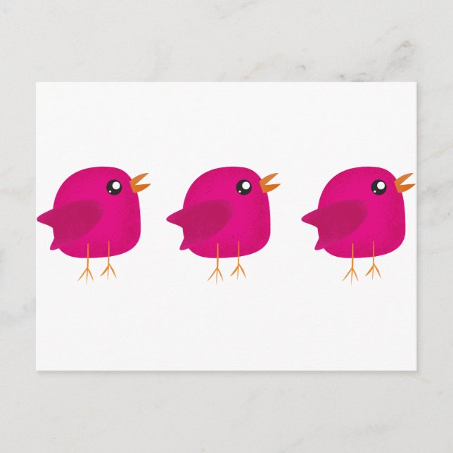 Kids cute birdy  postcard (Front)