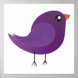 Kids cute birdy poster