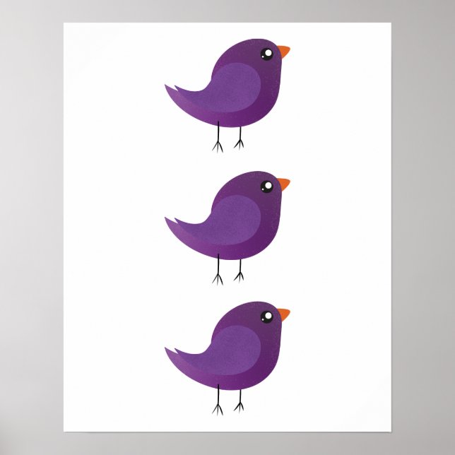 Kids cute birdy  poster (Front)