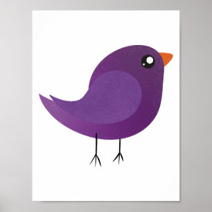 Kids cute birdy poster