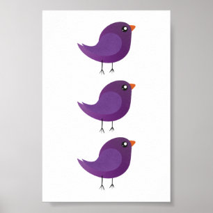 Kids cute birdy  poster