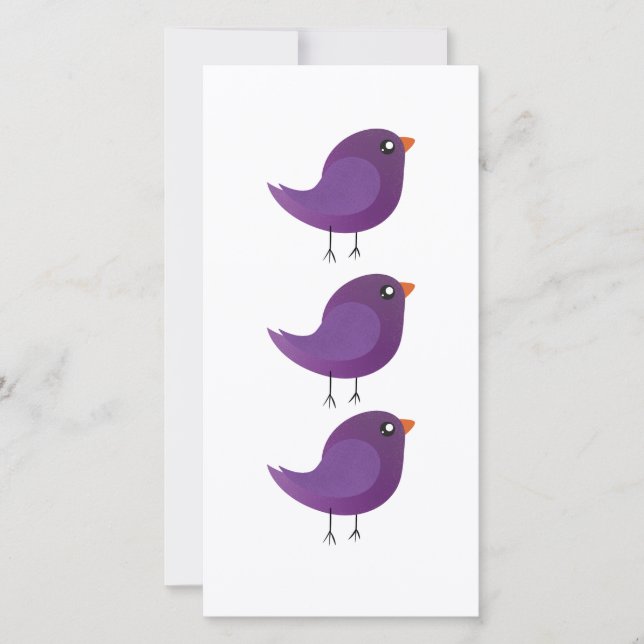 Kids cute birdy  save the date (Front)