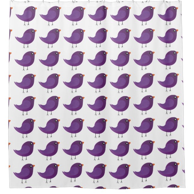 Kids cute birdy  shower curtain (Front)
