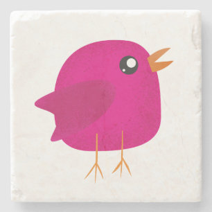 Kids cute birdy   stone coaster