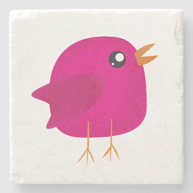 Kids cute birdy   stone coaster (Front)
