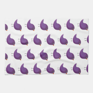 Kids cute birdy   tea towel