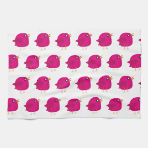Kids cute birdy tea towel
