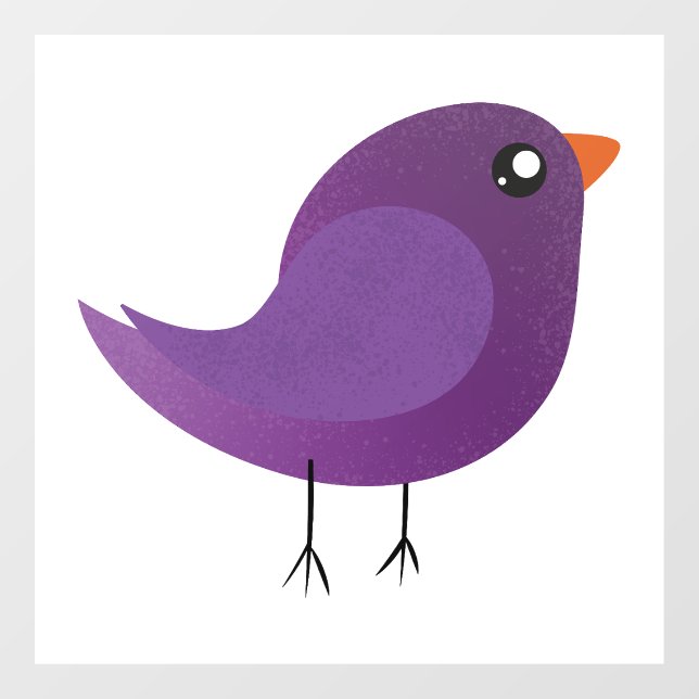 Kids cute birdy  window cling (Sheet)