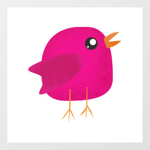 Kids cute birdy window cling