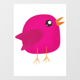 Kids cute birdy  window cling