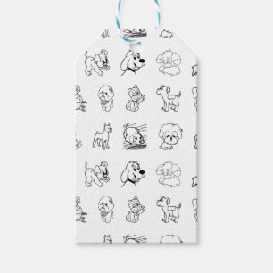 Kids Cute Black and White Animal Gift Tags
