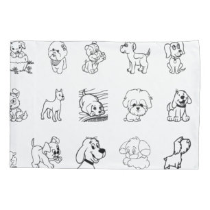Kids Cute Black and White Animal Pillowcase