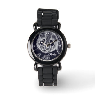 Kids Cute Black and White Panda Watch