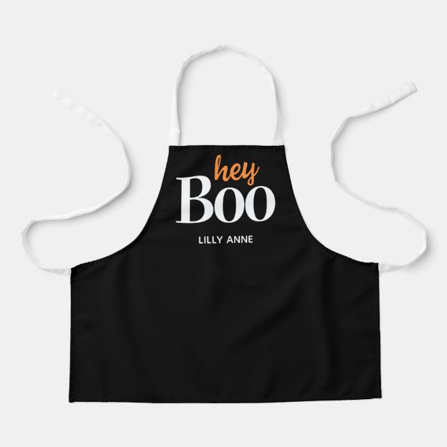 Kids Cute Boo Halloween Costume Personalised Apron (Front)