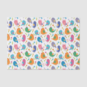 Kids Cute Colourful Birds Tweeting Tissue Paper