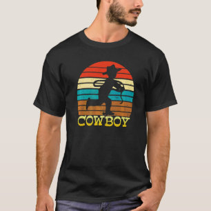 Kids Cute Cowboy Whip Wranglers Vintage Sunset Rod T-Shirt