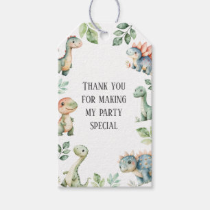 Kids Cute Dinosaur Themed Birthday Party Gift Tags