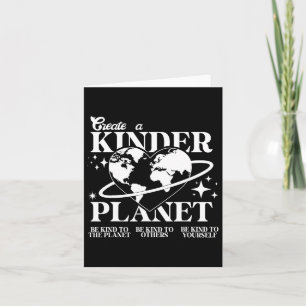Kids Cute Earth Day Create A Kinder Planet Toddler Card