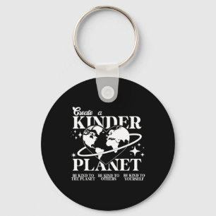 Kids Cute Earth Day Create A Kinder Planet Toddler Key Ring