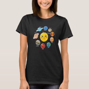 Kids cute earth mars sun solar planet system astro T-Shirt