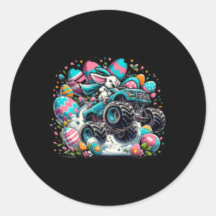 Kids Cute Easter Shirts For Boys Easter Bunny Todd Classic Round Sticker