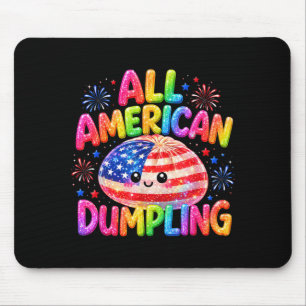 Kids Cute Ed Aamerican Dumpling 4th Of July Girls Mouse Mat