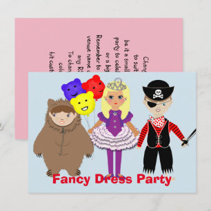 Kids Cute Fancy Dress Themed Party Invitation