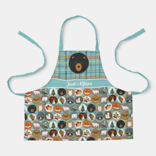 Kids Cute Felt Woodland Animals Apron