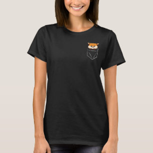 Kids Cute Fox in Chest Pocket Boys Girls 3 T-Shirt