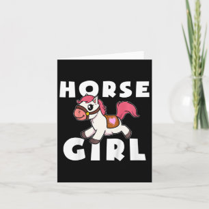 Kids Cute Horse Girl Pony Maid Gallop Ride Girls H Card