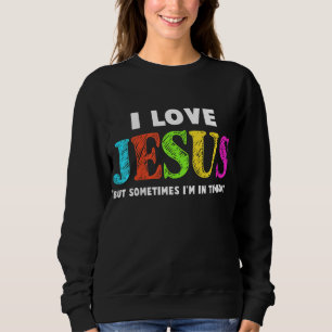 Kids Cute I Love Jesus Christian Faith Gifts Toddl Sweatshirt