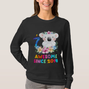 Kids Cute Koala Bear 7 Years Birthday Outfit For B T-Shirt