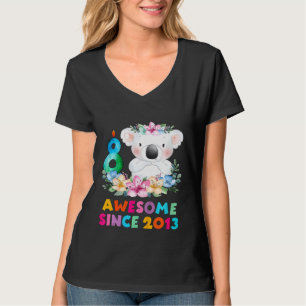 Kids Cute Koala Bear 8 Years Birthday Outfit For B T-Shirt