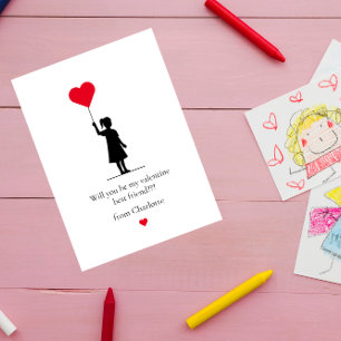  kids  cute modern simple minimal  valentines  holiday card