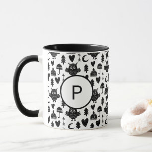 Kids Cute Owl Moon Heart Umbrella Winter Hat Mug