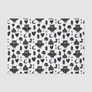 Kids Cute Owl Moon Heart Umbrella Winter Hat Tissue Paper