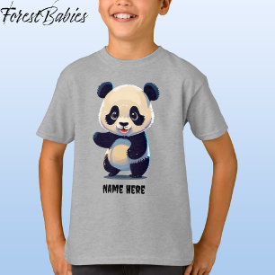 Kids Cute Panda Bear Nature Animal Cartoon Graphic T-Shirt