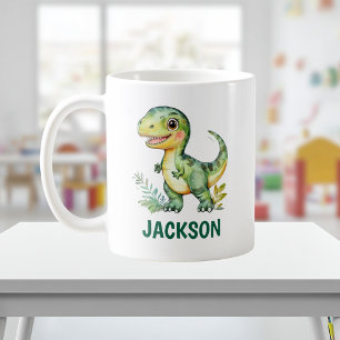 Kids Cute Personalised Dinosaur Mug