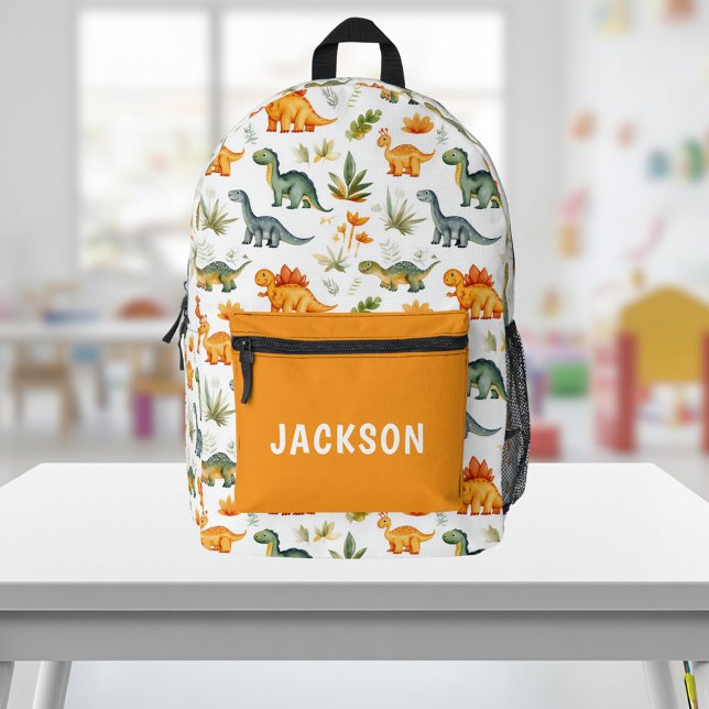 Kids Cute Personalised Dinosaur Pattern Backpack (Creator Uploaded)