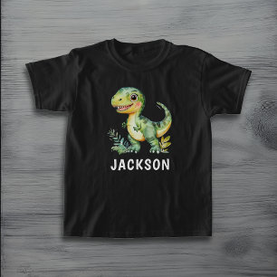 Kids Cute Personalised Dinosaur T-Shirt