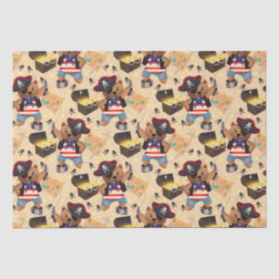 Kids Cute Pirate Bear  Tissue Paper