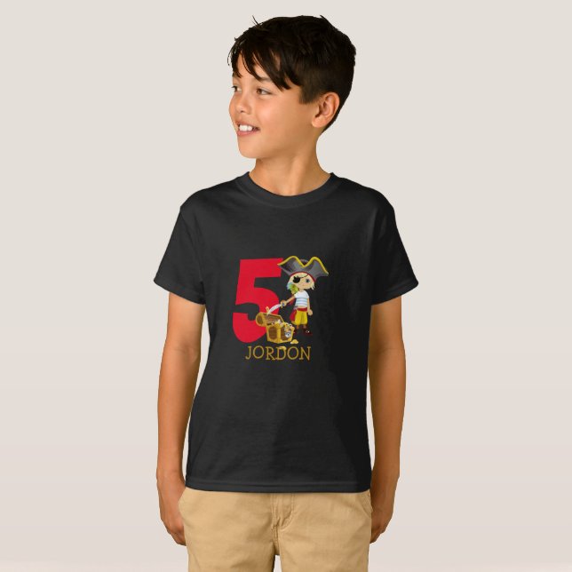 Kid's Cute Pirate Boy  T-Shirt (Front Full)