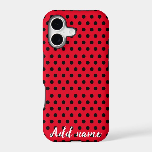 kids Cute Red Ladybug Polka dot party Pattern (Back)