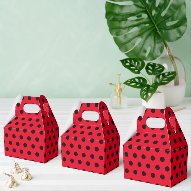 kids Cute Red Ladybug Polka dot party Pattern Favour Box (Multiple)