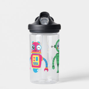 Kids Cute Robots Water Bottle
