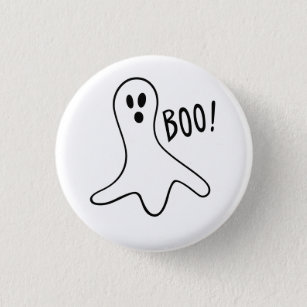 Kids Cute Scary Halloween Boo Ghost White Round 3 Cm Round Badge